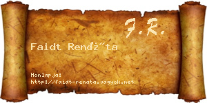 Faidt Renáta névjegykártya